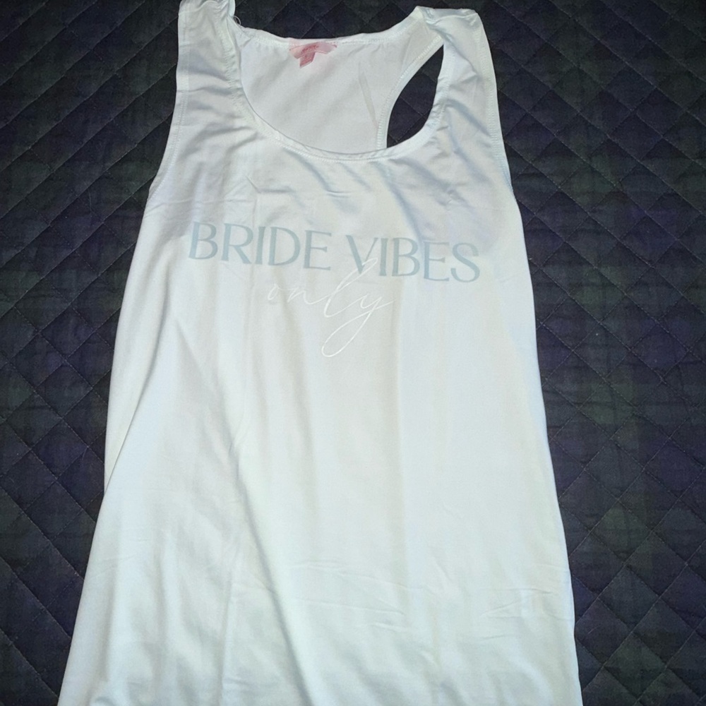 White 'Bride Vibes Only' Tank Top